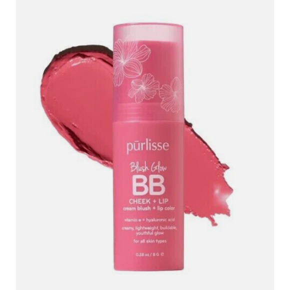 PURLISSE Beauty Blush‎ Glow BB Cheek and Lip Pink Crush - New without Box - Picture 1 of 1